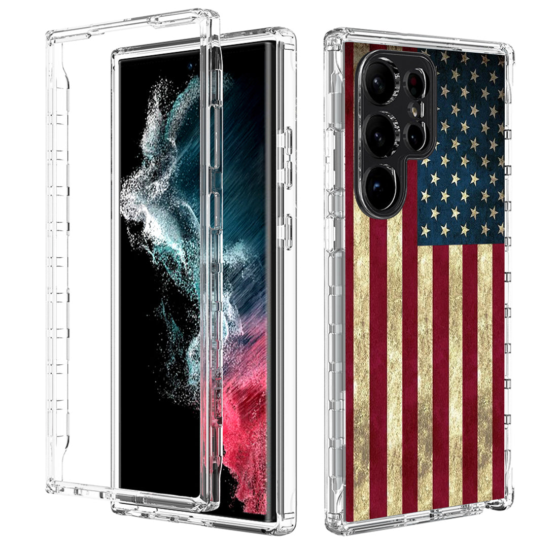 For Samsung Galaxy S23 Ultra Pattern Printing PC TPU Hybrid Case Transparent Shockproof Phone Cover For Samsung Galaxy S23 Ultra Pattern Printing PC TPU Hybrid Case Transparent Shockproof Phone Cover
